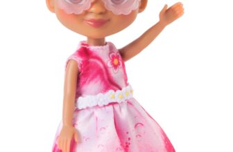 Gabbys Dollhouse: The Movie, Garden Gabby Doll with Removable Cat Ears hairband, Sunglasses and Doll Clothes, Kids Toys for Girls and Boys Ages 3 and Up