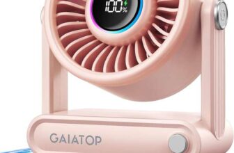 Gaiatop 5 Speed Portable Desk Fan with 6000mAh Power Bank – Sold by Gaiatop (Prime Exclusive)