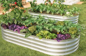 Galvanized Raised Garden Bed Kit, Raised Garden Boxes Outdoor, Oval Metal Raised Beds for Vegetables, Flowers, Herbs, Silver (6x3x1 ft) 2Pcs