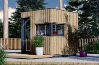Garden Office Premium L (34 mm Insulation Cladding), 2×2 m (66 x 66), 4 m²