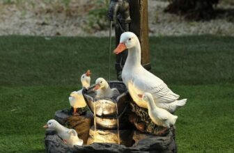 Garden Ornaments Outdoor Duck Light Solar Decoration, Animal Garden Statue With Solar Lights, Cascading Freestanding Duck Outdoor for SCULPTURE, Creative Waterproof Led Lamp For Lawn Yard, 15x9x11cm