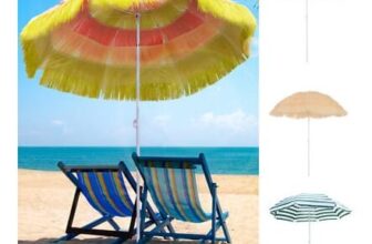 Garden Patio Hawaii Beach Sun Umbrella Sunshade Outdoor Folding Tilting Parasol