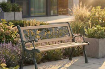 Garden Vida 3 Seater Garden Bench Outdoor Patio Seating, Rose Style – Tesco Marketplace (Home Discount Ltd)