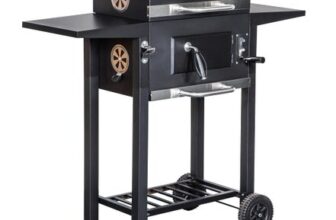 George Foreman Large Outdoor Portable BBQ in Black