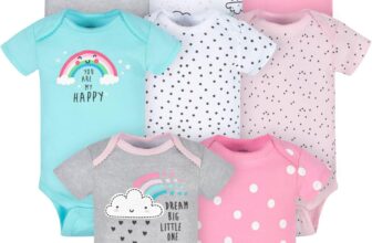 Gerber Baby Girls 8-pack Short Sleeve Onesies Bodysuits Baby and Toddler T-Shirt Set (pack of 8)