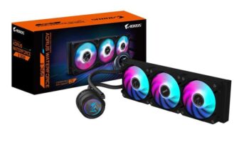 Gigabyte Aorus Waterforce II 360 AIO Liquid CPU Cooler- 3x120mm ARGB Fans, slide-in interlocking mechanism, Daisy-Chain, Intel LGA 1851