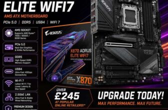 Gigabyte X870 AORUS ELITE WIFI7 AM5 ATX Motherboard PCIe 5.0 DDR5 USB4 W/Code Techoddz