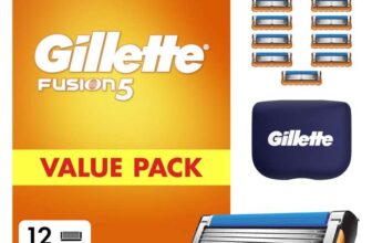 Gillette Fusion5 Mens Razor 12 Cartridges, £21.65 S&S – Prime Deal