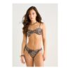 Gini London Animal Print Hardware Detail Bikini Bottom
