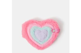 Girls Fluffy Heart Notebook