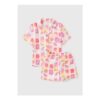 Girls Multicolour Shell Satin Short Pyjama Set (4-13yrs)