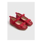 Girls Red Glitter Occasion Ballet Shoes (Younger 4-9)