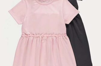 Girls Short Sleeve Waist Detail Dress 2 Pack 1 – 1.5 years – free C&C