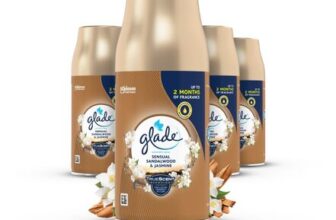 Glade Automatic Air Freshener Refills, Sandalwood Jasmine, Pack 4