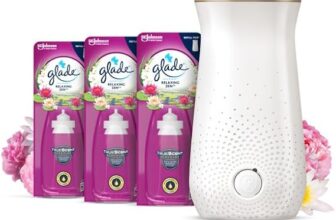 Glade Sense & Spray Holder and Refills, Motion Activated Automatic Room Spray and Odour Eliminator for Home, Relaxing Zen, 1 Holder and 3 Refills (3 x 18ml)
