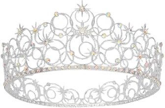 Glinda-Crown for Women, Crystal Tiaras, Silver Princess Crown for Costume Accessories, Wedding, Prom, Birthday Party, Favors
