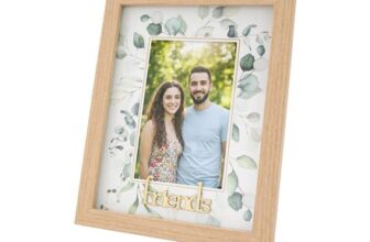Gold Friends Picture Frame with Green Floral Decoration