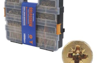 Goldscrew PZ Double-Countersunk Multipurpose Screw Trade Case 1400 Pack (486EH) (Free C&C)