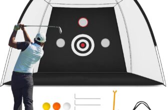Golf Practice Net with Hitting Mat and Balls Golf Training Net Golf Training Aid Set for Indoor Outdoor Backyard Driving Chipping