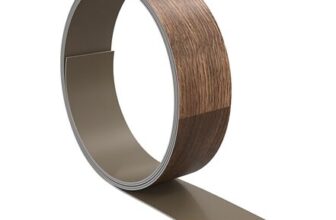 GoodHome Kala Walnut Effect Brown Worktop Edging Strip, (L)3m (W)42mm