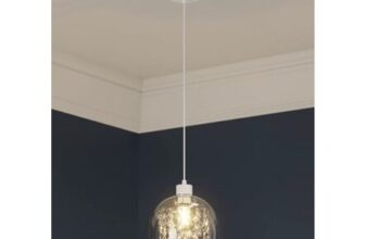 GoodHome Leiston Clear Crystal Effect round Lamp Shade (D)25cm