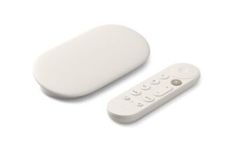 Google TV Streamer 4K with Voice Remote, 32 GB, Porcelain