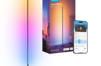 Govee RGBICW Smart Floor Lamp Basic, 1-Year Warranty
