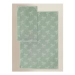 Green & Cream Bow Cotton Towel Range from £2