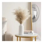 Green Pampas Grass Faux in Vase Artificial Plant Decoration