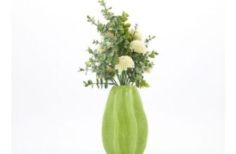 Green & White Pom Pom Daisy Potted Artificial Plant 36x10cm