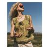 Greta Floral Embroidered Top Green