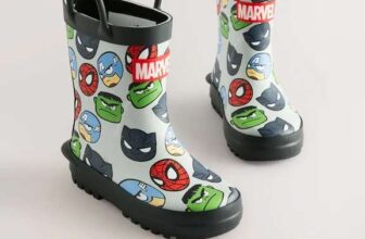 Grey Marvel Handle Pull On Wellies, Sizes 3 – 6 – Free C&C