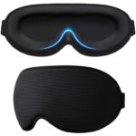 Gritin 100% Blackout Sleep Mask 3D Zero-Pressure Eye Cups, Ultra-Soft Comfort, Adjustable Fit Earplugs, Sold By Flying-Store FBA