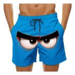 Gubsssl Mens Swim Shorts with Pockets Sky Blue Size S