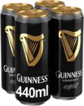 Guinness Draught Stout Beer 4.1% vol 4 x 440ml Cans 4 for 3 (16 cans ) £13.56 With Max S&S