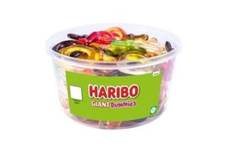 HARIBO Giant Dummies 60 Fruity Gummy Sweets 816g Tub