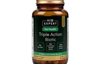 H&B Expert Triple Action Biotic Gut Formula 60 Capsules