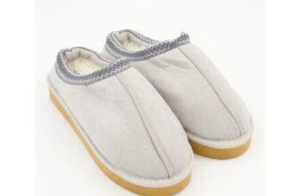 HEAVENLY FEET Grey Mule Style House Shoes