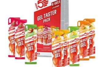 HIGH5 Energy Gel Pack Natural Fruit Juice Caffeine-Free Assorted 8x40g
