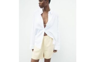 H&M Drawstring-Detail Linen-Blend Shorts