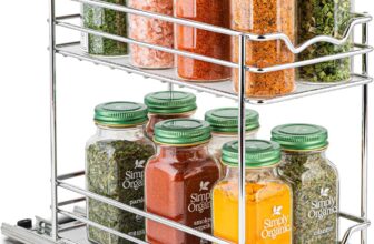 HOLDN STORAGE Spice Rack Organizer for Cabinet, Heavy Duty – Pull Out Spice Rack 5 Year Warranty – Spice Organization 4-1/2Wx10-3/8 Dx8-7/8 H – Spice Racks for Inside Cabinets & Pantry Closet