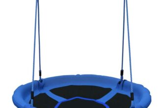 HOMCOM Kid Nest Swing Seat Saucer Tree Swing 40 Inch/100cm for Outdoor Indoor Blue Sold & Shipped by Aosom MHSTAR UK