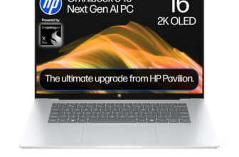 HP OmniBook 5 Next Gen AI 16 Laptop CoPilot PC Snapdragon X1-26-100 16GB RAM 512GB SSD 2K OLED Display (Student Prime)