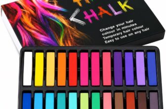 H&Q Hair Chalk Set, 24 Colours Temporary Hair Colour Chalk for Girls & Women, Non Toxic Washable Hair Dye Soft Pastels Kit for Kids Party, Cosplay, Festival & DIY Styling