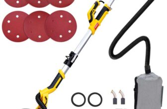 HYCHIKA Electric Power Drywall Sander with Vacuum and Extendable Handle, 6 Speed Control & 360 LED Ring Strip – Prime Deal
