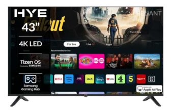 HYE Smart TV, 43 Screen Size, 4K Resolution, LED Technology, Apple AirPlay, Samsung Tizen OS & Gaming Hub – Sold by Reliant Direct / FBA