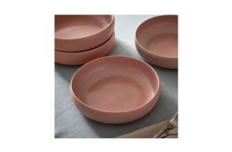 Habitat 4 Piece Reactive Stoneware Pasta Bowls – Pink
