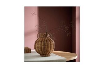 Habitat Rattan Vase with Handles – Natural