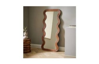 Habitat Wavy Wooden Full Length Wall Mirror – 150x68cm