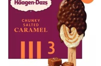 Hagen-Dazs Chunky Salted Caramel Ice Cream Sticks 3x80ml